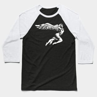 Angel Wings (white print) Baseball T-Shirt